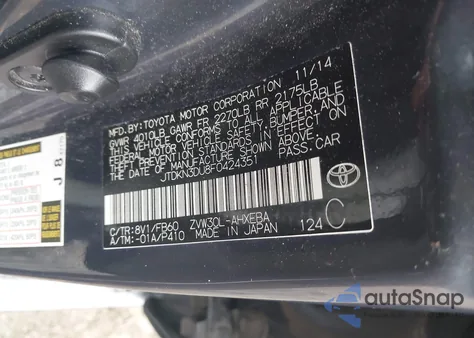 2013 Toyota Prius Three z USA, uszkodzony, nr VIN JTDKN3DU0D5634684